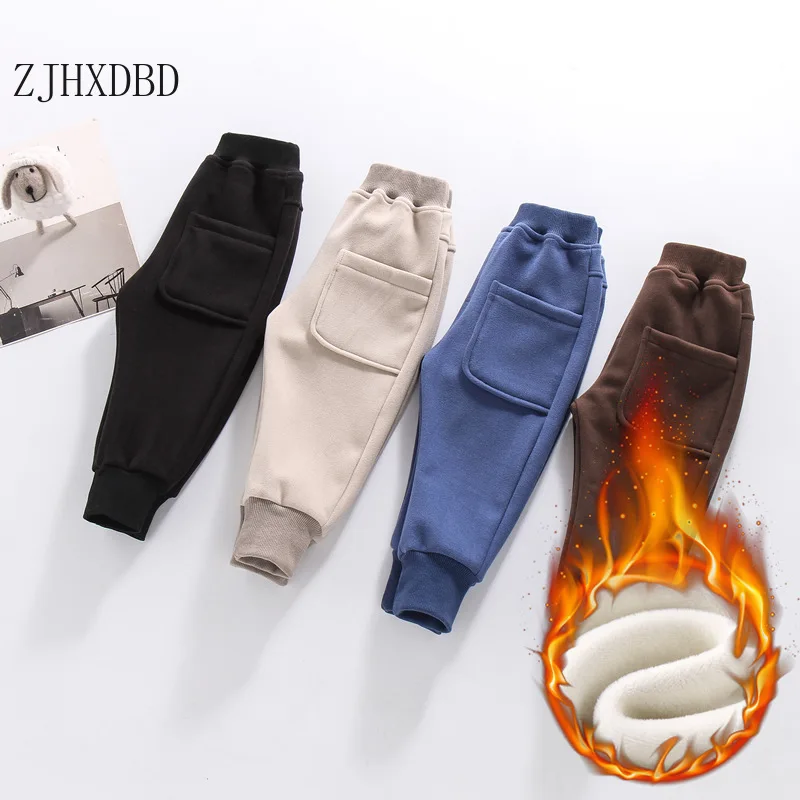 Новинка детские джинсы для мальчиков брюки маленьких зимняя одежда плотные