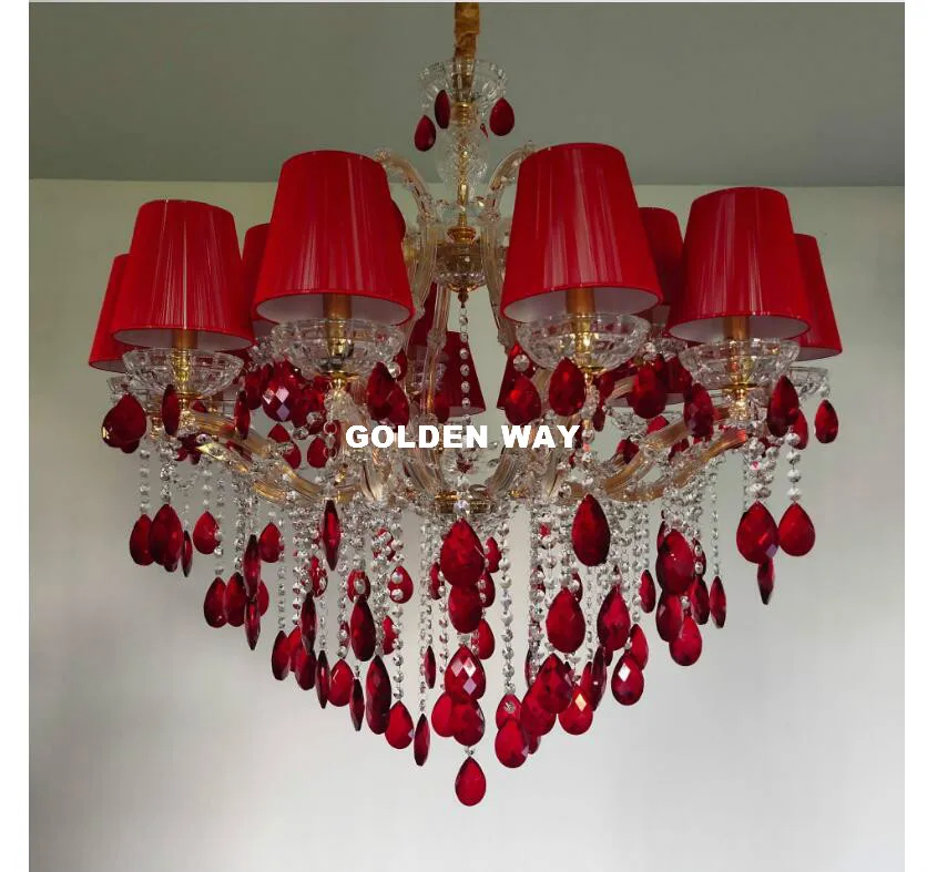 Бесплатная доставка прозрачная Золотая хрустальная люстра светящаяся