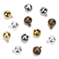 1packlot 6mm8mm10mm12mm14mm copper bells jingle small bells charms beads fit christmas decoration crafts bells jewelry