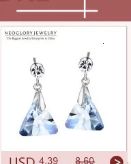 Neoglory Подвески Снежинка крюк серьги-подвески в форме звезды для женщин ювелирные изделия Новинка Горячая GJ украшенные кристаллами от Swarovski