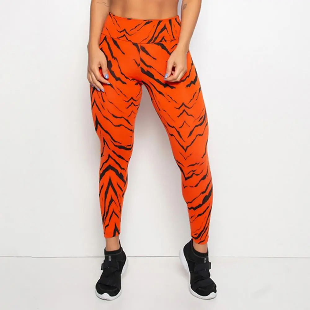 

Женские леггинсы для фитнеса с высокой талией и цифровым принтом