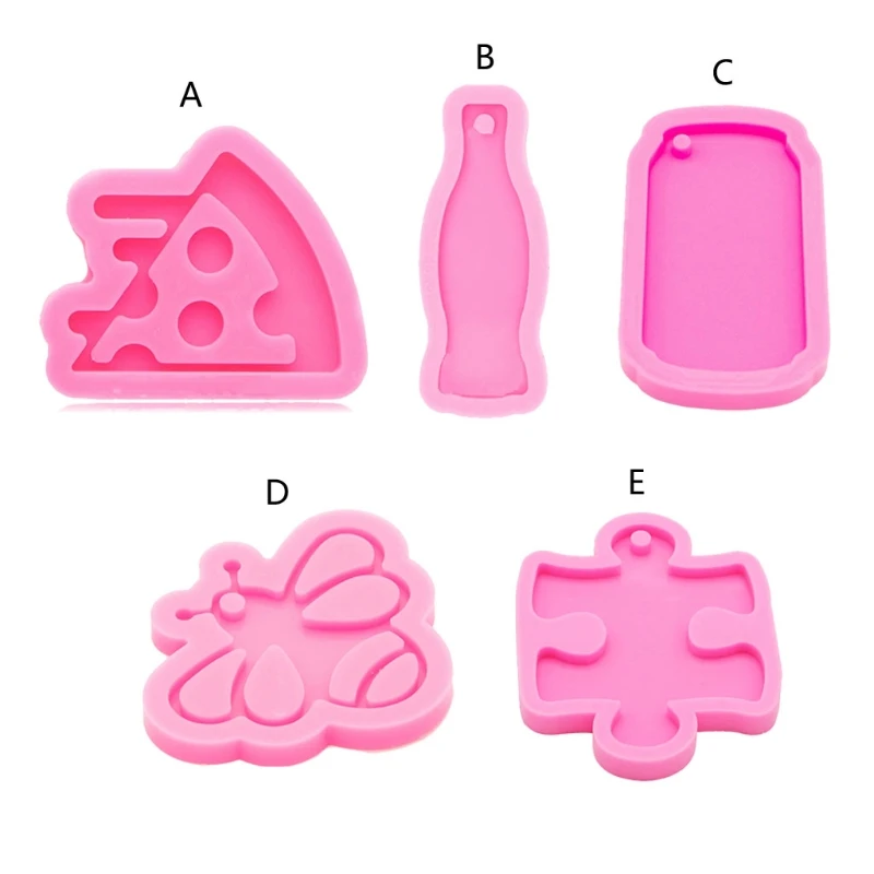 

Keychain Epoxy Resin Mold Jewelry Necklace Pendant Silicone Mould DIY Crafts Ornaments Decorations Casting Tool