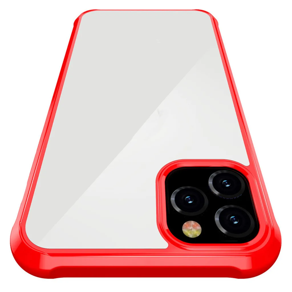 Грязеотталкивающий Тонкий чехол для IPhone 11 Pro TPU прозрачный жесткий край модный