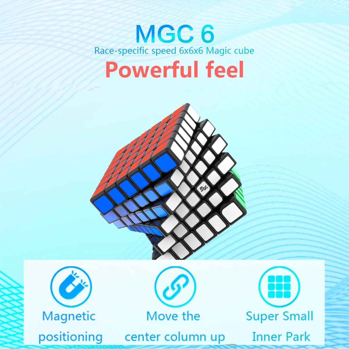 MGC 6 куб 6x6 Магнитный магический yongjun магнитов головоломка скоростные кубики