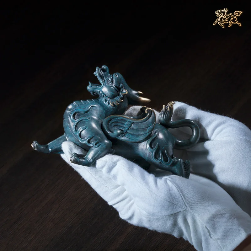 Bestellen Messing Statue Mythische Chinesische Gott Tier Pi Xiu Plutus Skulptur Bronze Figur Geschenk Kupfer Schreibtisch Ornament Oriental Wohnkultur