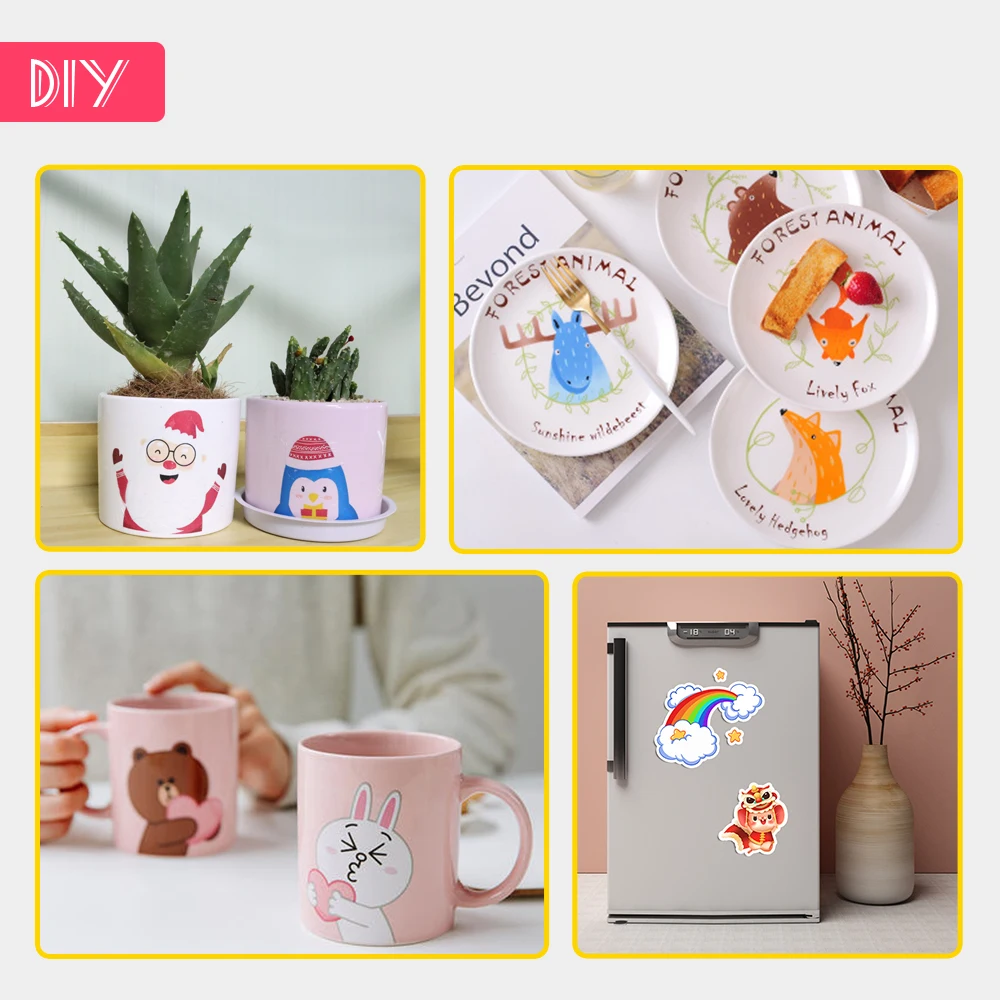 Виниловая наклейка UniPlus размером с буквы 30 листов белый фон клейкая фотобумага