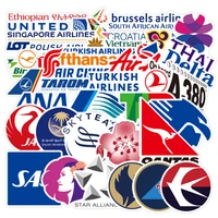 103055pcs aviation aircraft company logo skateboard travel suitcase phone laptop luggage stickers diy kids girl toys