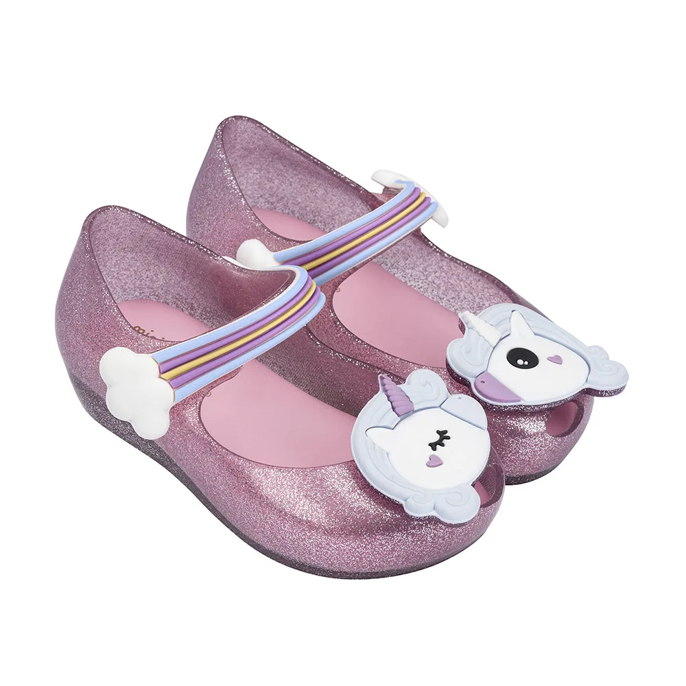 Новинка 2020 детские сандалии Mini Melissa обувь для девочек с единорогом пляжные