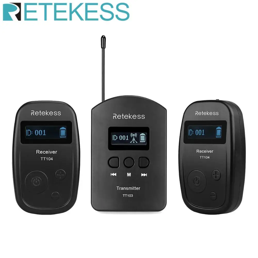 Беспроводная гид система Retekess TT103 и TT104 UHF|guide system|wireless tour guide systemtour system |
