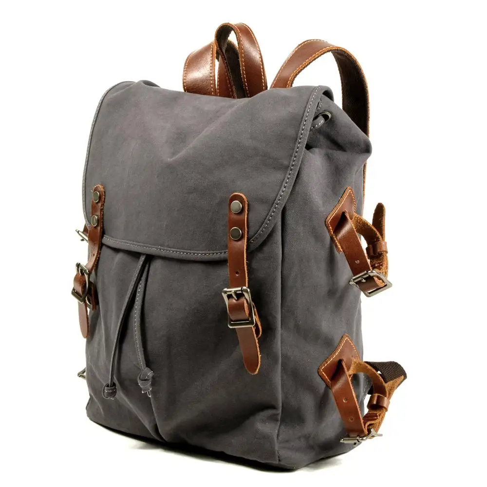 Холщовый винтажный рюкзак M346 для парашютника мужской большой дорожный ранец