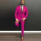 Модный ярко-розовый мужской костюм, мужской комплект, цвет раньше, специальный облегающий мужской блейзер для жениха, брак, смокинг, платье, куртка, брюки