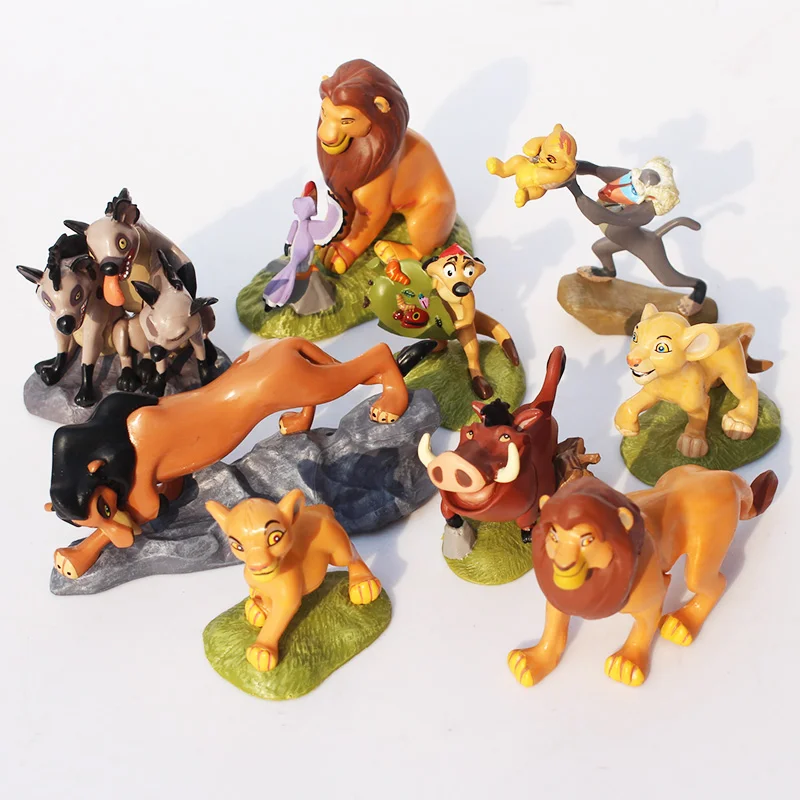 5 12cm pvc model the lion king simba mufasa nana pumbaa pvc cute animal figures toys for children birthday christmas best gifts free global shipping