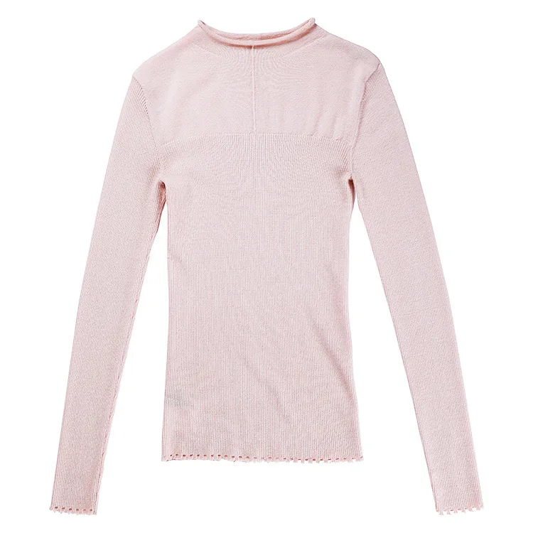 

Winter 2020 New Women's Wool Sweaters Long Sleeve Pullover Slim Basic Versatile Wool Bottomed Sweater Knitted Top