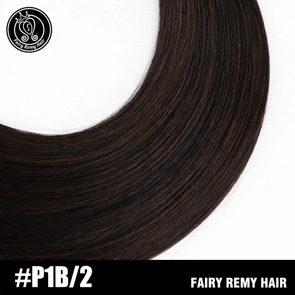 P1B-2 Сказочные волосы remy, 100 г/шт., 18 дюймов, настоящие европейские прямые человеческие волосы, пряди, уток, выделенный цвет пианино, человеческие волосы remy - Цвет: P1B-2