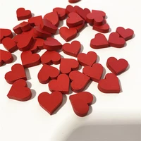 100pcs 15mm5mm red heart shape pawn wood chessman game pieces for token board game accessories