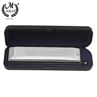 m mbat 16 holes 64 tone chromatic harmonica metal board copper plating woodwind instruments with cleaning cloth storage box