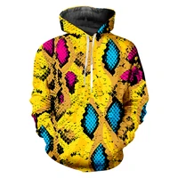 mens hip hop hoodie sweatshirt colorful snake skin print streetwear harajuku pullover hoodie winter autumn hoodie wholesale 5xl