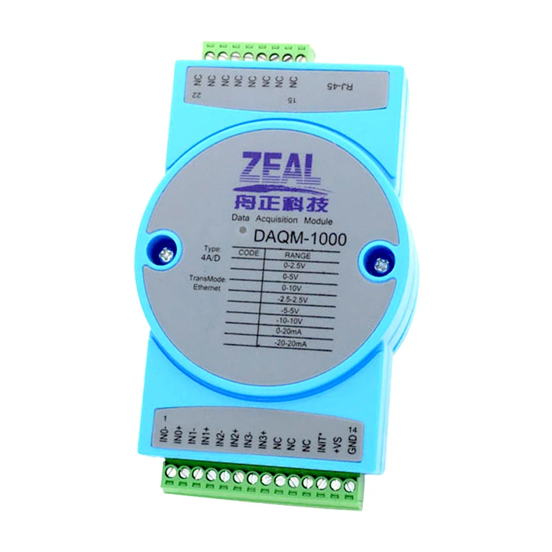Аналоговый 4-20ma вход для Ethernet modbus tcp данных io сетевой порт Модуль сбора DAQM1000 |