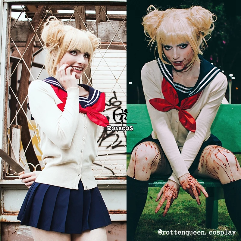 Косплей костюм ROLECOS аниме MHA химико Тога Женский для косплея с надписью Cross my body BNHA