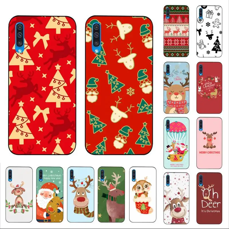 

MaiYaCa Christmas Cartoon Deer Phone Case for Samsung A51 01 50 71 21S 70 10 31 40 30 20E 11 A7 2018