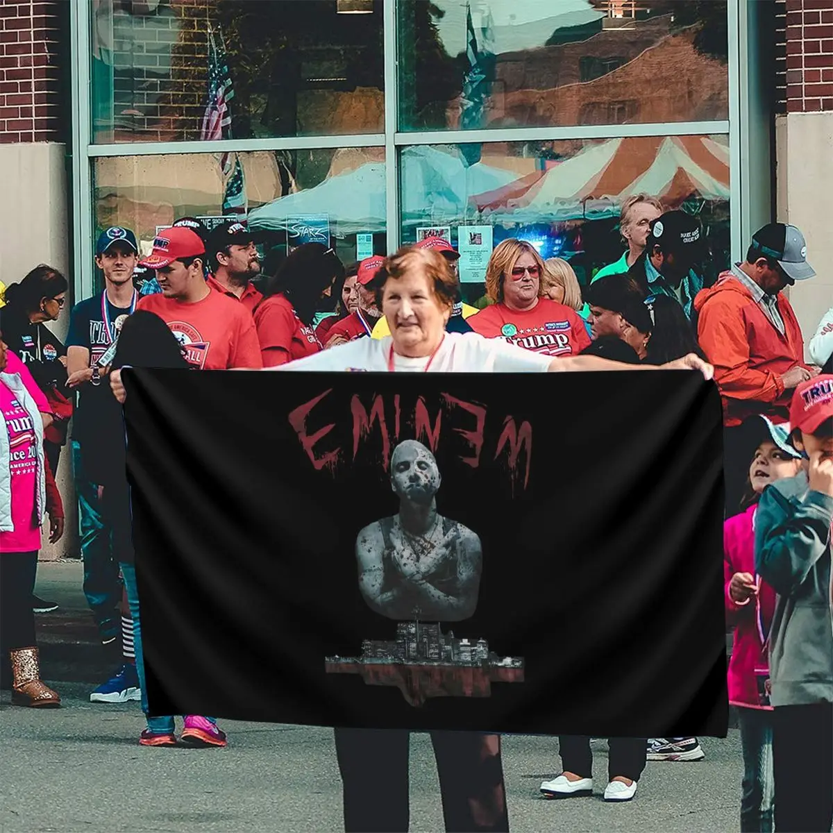 Кровавый ужас Eminem черный Новый Официальный подарок с естественной гордостью