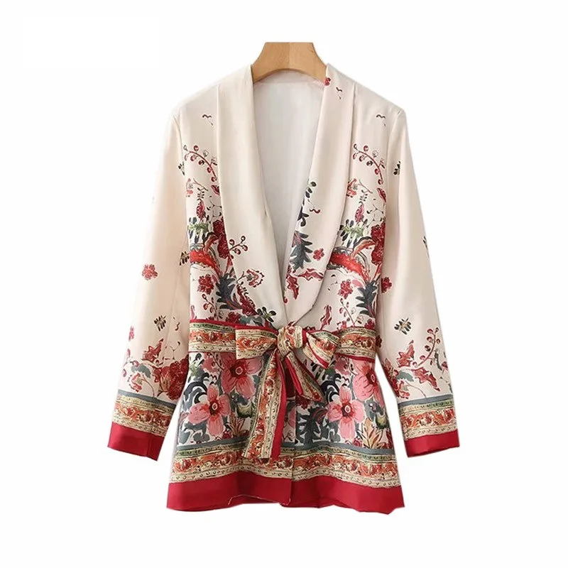 

elegant women blazer suit sweat belt printed casual blazer for womens yong lady girl office jacket blazer clothing