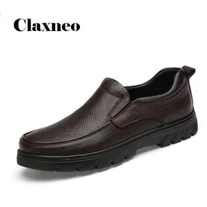 Мужские деловые туфли CLAX из натуральной кожи, свадебные туфли, слипоны, большие размеры