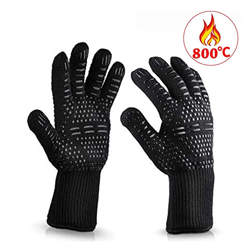 

Heat Resistant Thick Silicone Cooking Baking Barbecue Oven Glove BBQ Grill Mittens Dish Washing Glove Kitchen 1PCS