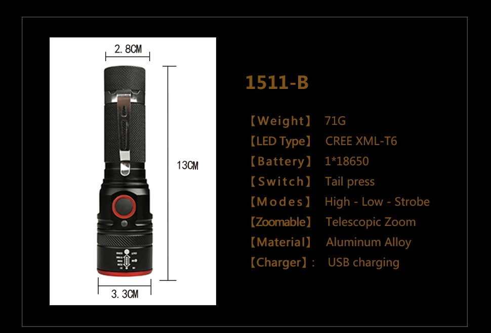 6000 люмен XML-T6 USB Перезаряжаемый Фонарик-масштабируемый, водонепроницаемый, супер яркость для внутреннего и наружного использования алюминиевый 18650