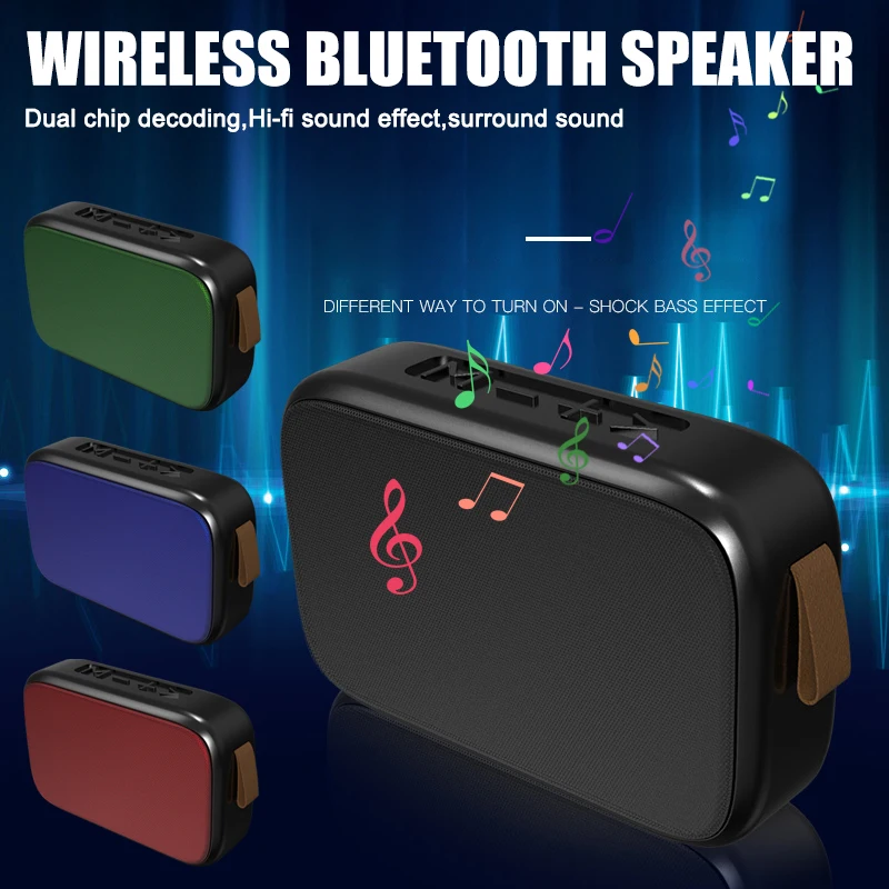 

Bluetooth Portable Speaker Louder Volume Clear Stereo Sound Bass USB Mini Speaker For Car Home PUO88