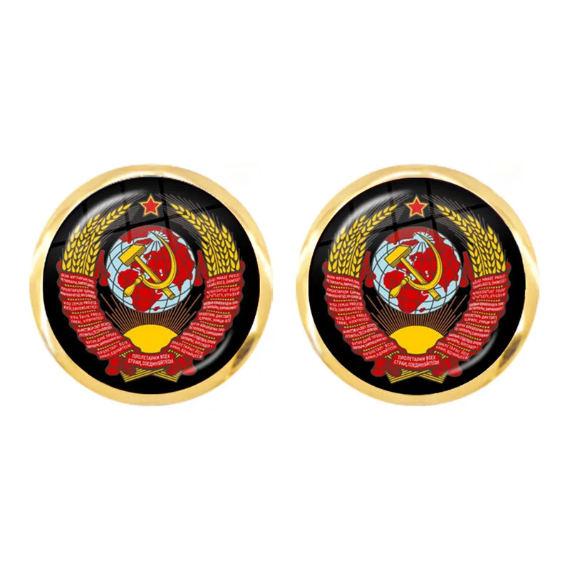 Винтажные советские значки СССР серп молот серьги-гвоздики Россия знак