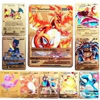 pokemon card vmax charizard metal card mewtwo mew sword and shield model animation peripheral model toys