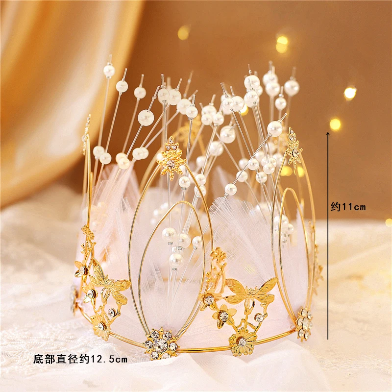 Золотой акриловый розовый желтый Топпер для торта С Днем Рождения круглая корона