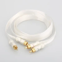 hifi audiocrast silver plated cable blue white snake gold plated rca interconnect cable