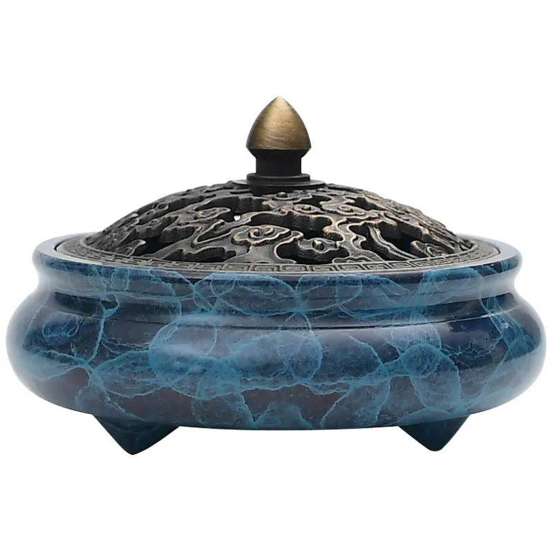 Курильница для благовоний маленькая антикварная конусная горелка из чистой меди