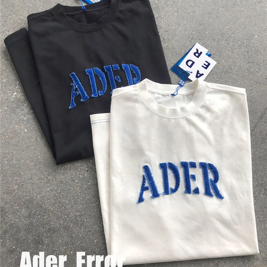 

ADER ERROR T-shirt Men Women High Quality Blue Embroidered Letter Logo Adererror Tee ADER Tops Casual Short Sleeve