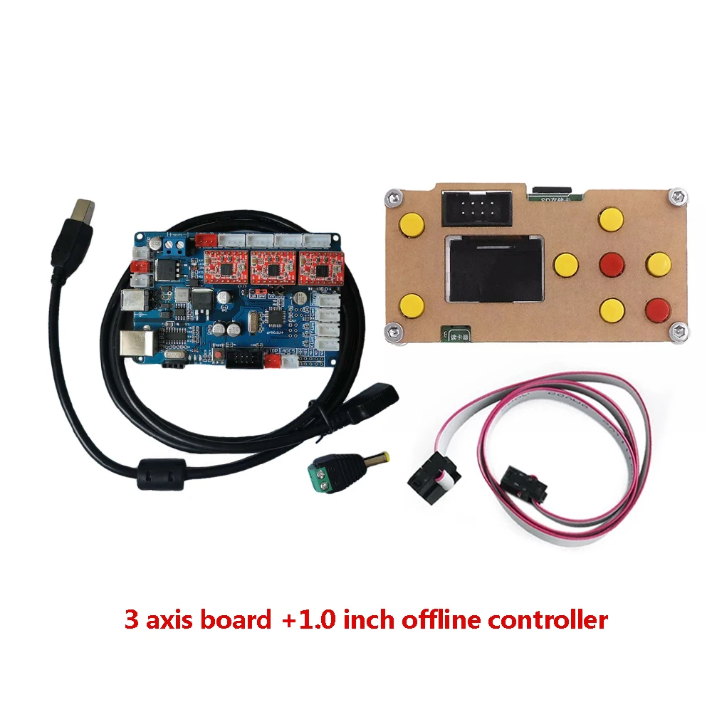 GRBL 0.9 Steuerplatine für 1610/2418/3018 DIY Lasergravurmaschine USB-Verbindung avec Offline-Controller pour 3-Achsen-CNC 