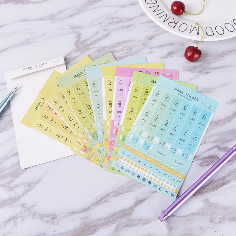 

1PC Details About 8Pcs Diary Sticker Month Plan DIY Decorative Sticker Paper Sticker Stationery