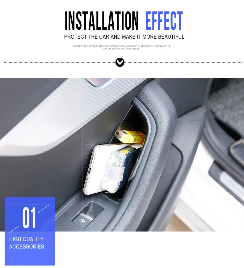 Vtear для Audi A3 дверная коробка для хранения ABS interior аксессуары для подлокотников сумка для монет сумка держатель Багажник автомобильный Органайзер автомобильный-Стайлинг органайзер для панели авто