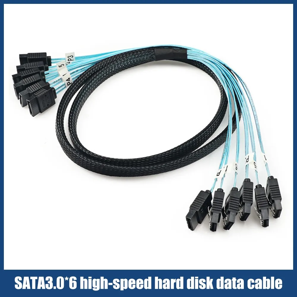 

50/100cm Splitter Cable Computer Accessories SATA III 6Gbps SATA 7 Pin Female to SATA 7 Pin​ Female Data Extension Cable