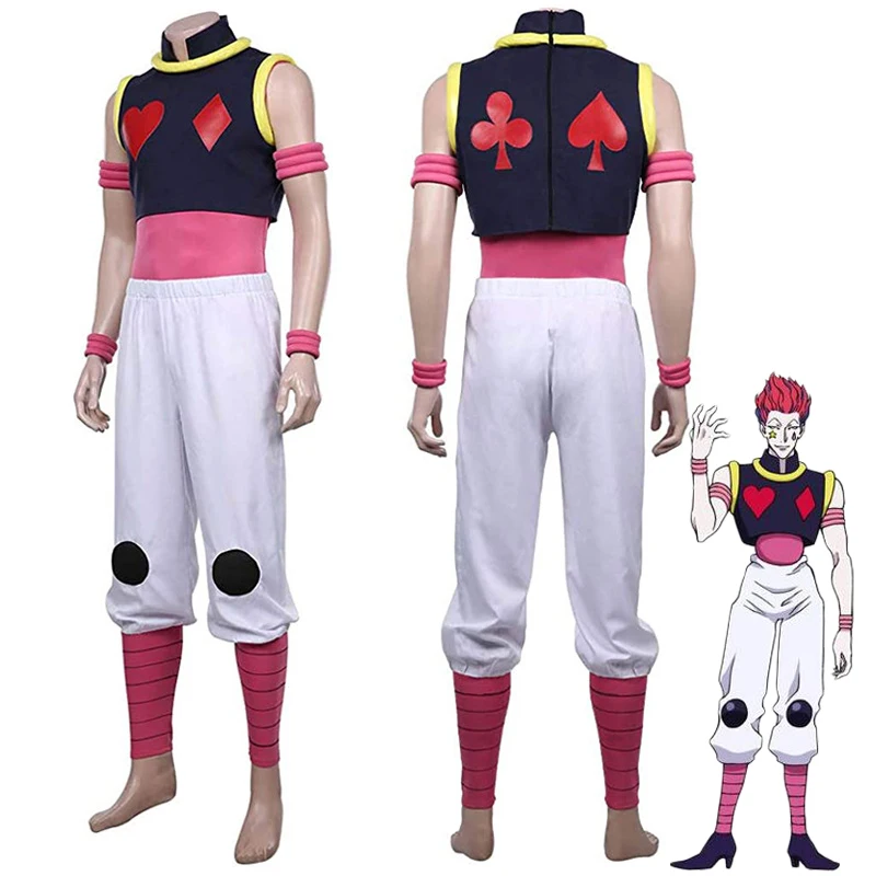 Anime HUNTER×HUNTER Hisoka Cosplay Uniform Vest Pants Outfits Killua Zoldyck HIsoka Cosplay Costumes