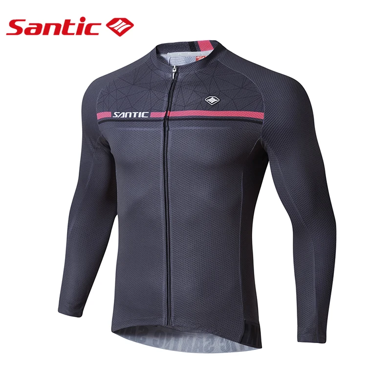 Santic мужские трикотажные изделия с длинными рукавами для велоспорта Pro Fit удобные