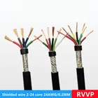 Многожильный экранированный кабель RVVP24AWG 0, 2 кв. мм 3 4 5 6 8 10 12 14 16 20 24-жильный кабель для защиты от помех