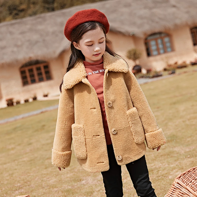 Пальто для девочек осень и весна Высококачественная супермягкая флисовая куртка