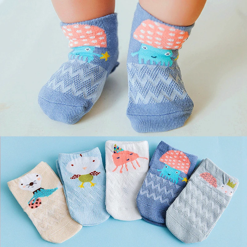 5 Pairs/Lot 0-3Y baby boy girl socks newborn boys girls set spring summer 2020 cartoon cute infant sock for kids sokken | Детская одежда