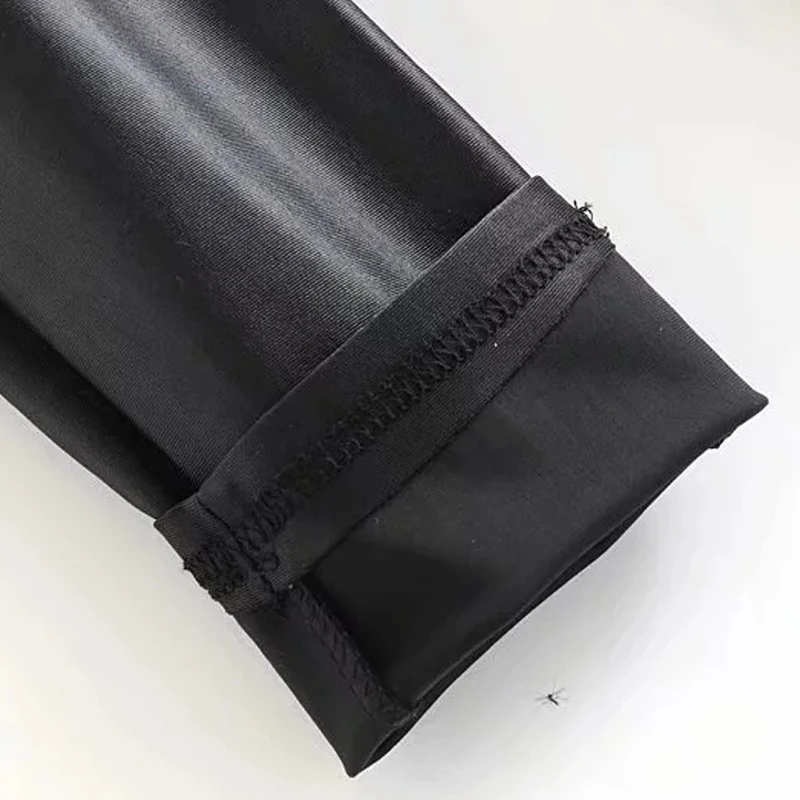 Осенние зимние сексуальные обтягивающие брюки из искусственной кожи женские