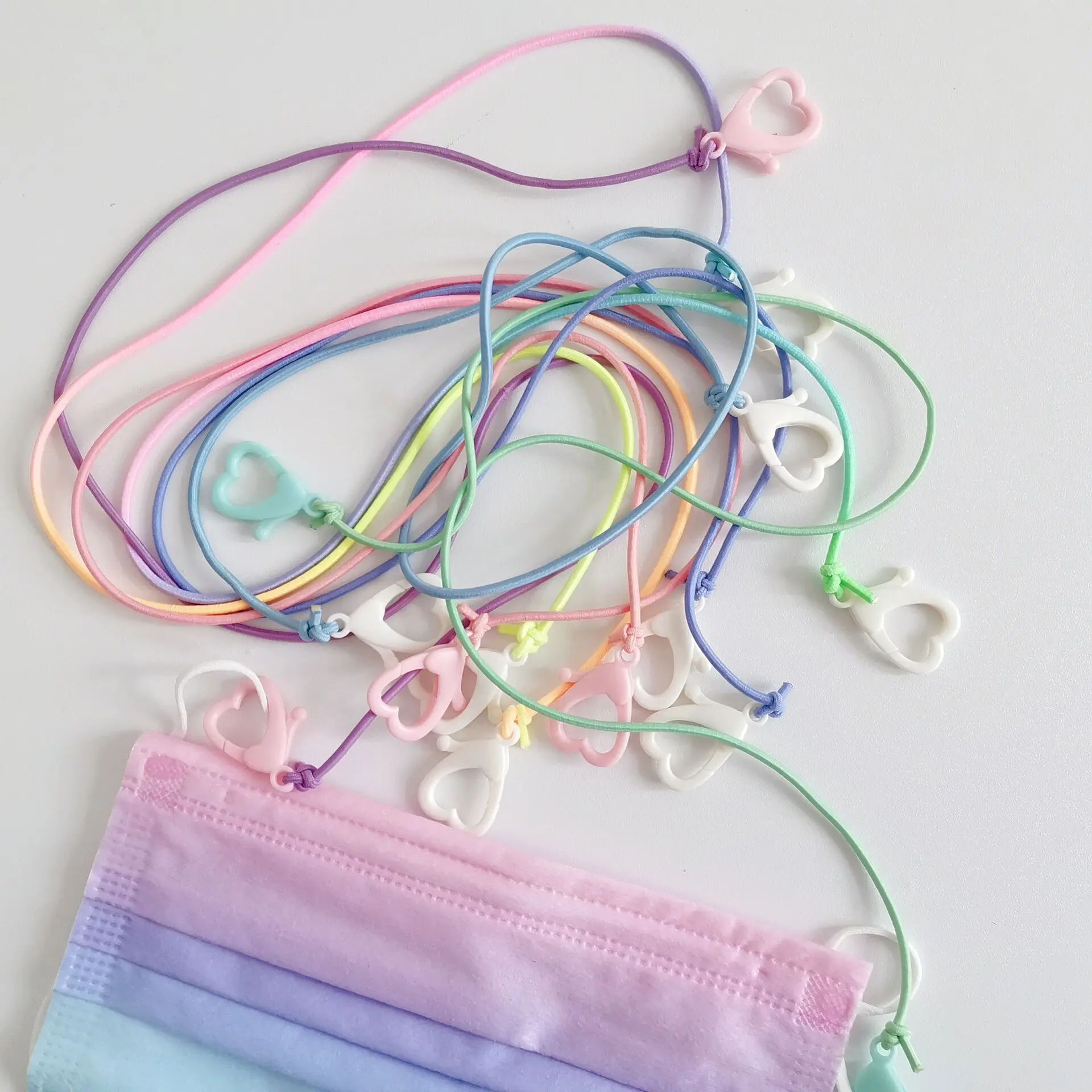 

New Simple Candy Color Nylon Lanyard Mask Chain Glasses Chain Earphone Chain