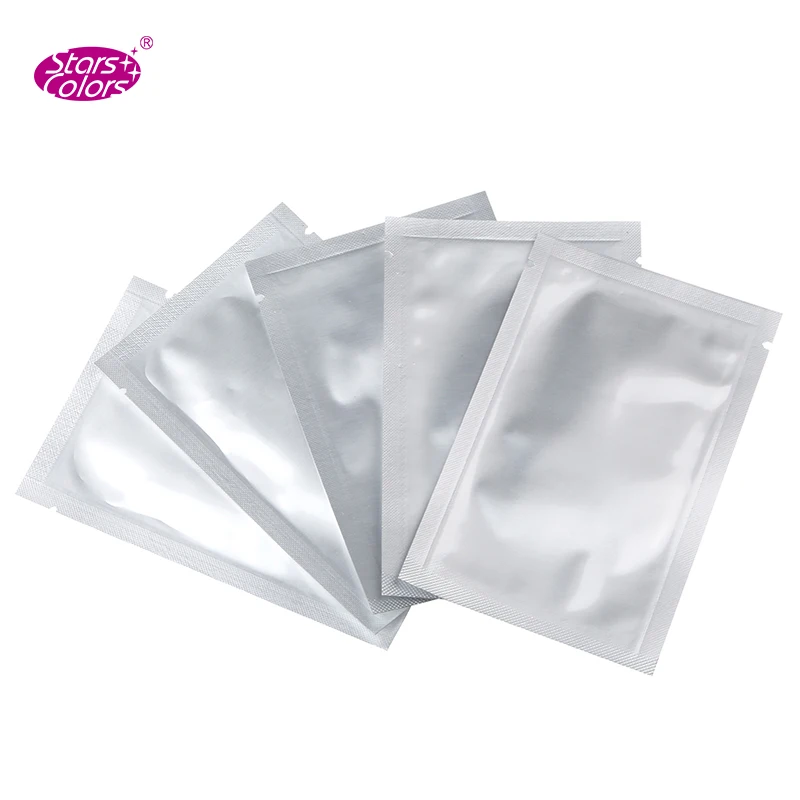 Тонкие гелевые накладки для ресниц гибкие 50 пар/упак. Серебристая упаковка под