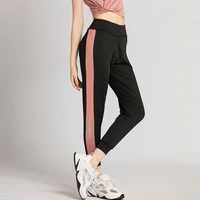 elastic running pants women casual slim side stripe legged sported pants outdoor fitness pants joggers sweatpants cargo pants