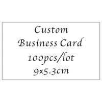 custom 9x5 3cm 100 pcslot company business cards with logo printing personality name card make your own designs